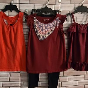 NWOT BCBG. SIZE 5t Strech PANTS AND in Excellent condition 3 Gap Brand tops Duo.